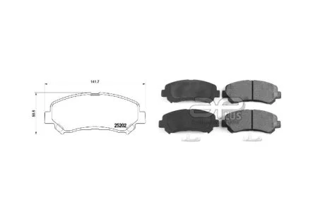 Колодки тормозные перед Nissan Qashqai, X-Trail, Juke, Maxima, Rogue (06-, 13-) APPLUS 71177BAAP