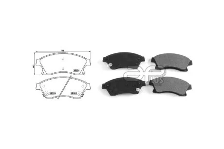 Колодки тормозные перед CHEVROLET CRUZE (J300) (05/09-) APPLUS 71186BAAP