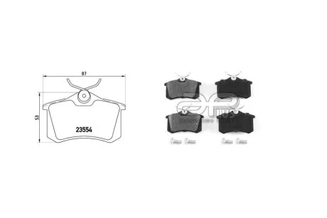 Колодки гальмiвнi задні Audi A8, TT/Skoda Octavia/VW Bora, Golf IV/Seat Leon, Toledo (94-13) (71211DAP) APPLUS '71211DAP