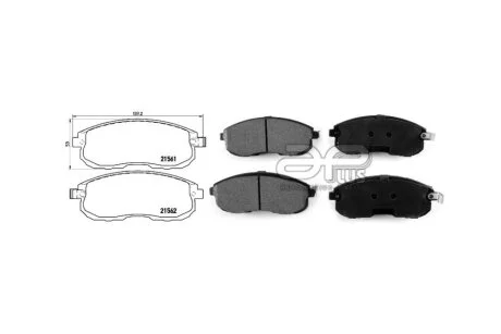 Колодки тормозные передние Nissan Juke (F15) (06/10-) (71219AAP) APPLUS '71219AAP