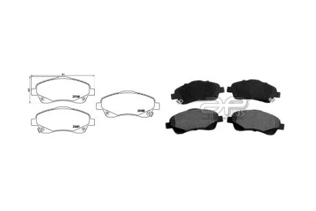 Колодки гальмiвні передні Toyota Corolla, Avensis (01-12) APPLUS 71243BAAP