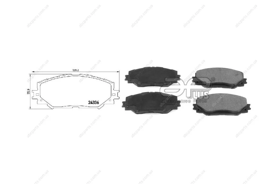 Колодки гальмiвні передні Toyota Corolla, RAV4, Prius, Auris, Yaris, Verso (00-18) (71251AAP) APPLUS '71251AAP (фото 1)