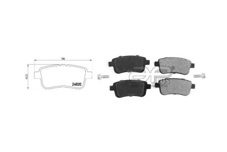 Колодка гальмiвна задн RENAULT SCENIC III (JZ0/1_) (02/09-) APPLUS 71259BAAP