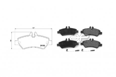 Колодка тормозная перед MERCEDES-BENZ SPRINTER 3,5-t борт. (907, 910) [02/18-] APPLUS 71268BAAP