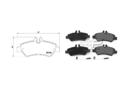 Колодка гальмiвна перед MERCEDES-BENZ SPRINTER 3,5-t борт. (907, 910) [02/18-] APPLUS 71268BAAP