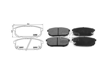 Колодка гальмiвна задн KIA SORENTO I (JC) (08/02-) APPLUS 71296BAAP
