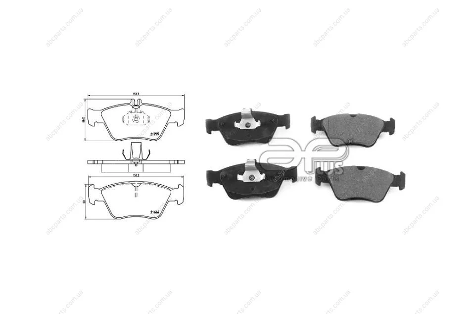 Колодка гальмiвна перед MERCEDES-BENZ E-CLASS (W210) (06/95-08/03) APPLUS 71311BAAP (фото 1)