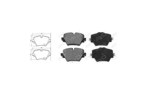 Колодки тормозные передние BMW 5 (G30, F90) (09/16-) (71559AAP) APPLUS '71559AAP