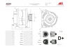 Генератор Opel Astra (G,H), Vectra C, Zafira B 1.6, 1.8i (100A) (A0244) AS 'A0244 (фото 1)