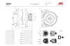 Генератор Opel Astra (G,H), Vectra C, Zafira B 1.6, 1.8i (100A) (A0244) AS 'A0244 (фото 2)