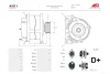 Генератор Opel Astra (G,H), Vectra C 1.4, 1.6, 1.8, 2.0i (100A) (A1011) AS 'A1011 (фото 1)