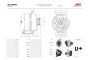 Генератор Fiat Doblo (05-), Fiorino (07-) 1.3d (75A) (A3104PR) AS 'A3104PR (фото 1)