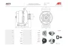Генератор Fiat Doblo (05-), Fiorino (07-), Tipo (15-) 1.3d (120A) (A6076) AS 'A6076 (фото 1)