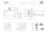 Стартер Citroen Jumper II/ Fiat Ducato (06-)/ Ford Transit (06-14) 2.2d (12 зуб.) (S3172S) AS 'S3172S (фото 1)