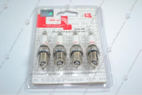 Свічка запалювання Renault Logan (04-), Sandero (08-) 1.4i/1.6i (1 электрод) к-кт 4 шт ASAM 30530