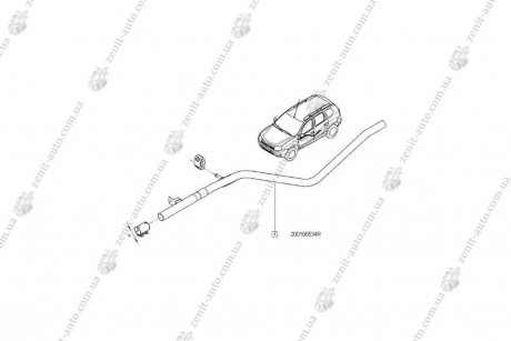 Труба соединительная Renault Duster (10-) ASAM 61866