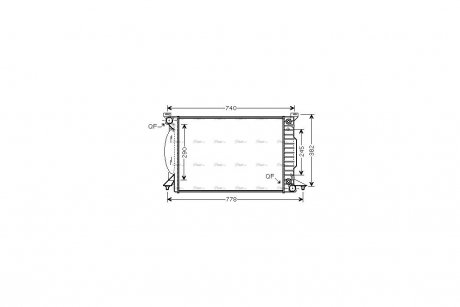 Радіатор охолодження двигуна Skoda Superb I 2,5d 02>08 AVA AVA COOLING AI2207