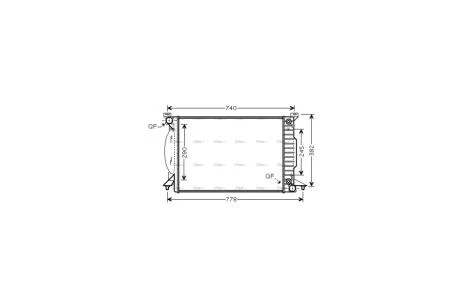 Радіатор охолодження двигуна Skoda Superb I 2,5d 02>08 AVA AVA COOLING AI2207