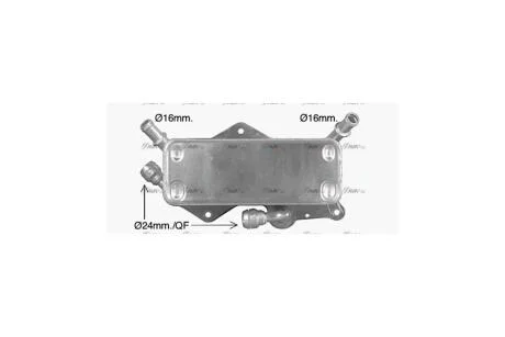 Радіатор масляний КПП Audi A6 (10-), A7 Sportback (10-) (AI3442) AVA AVA COOLING 'AI3442