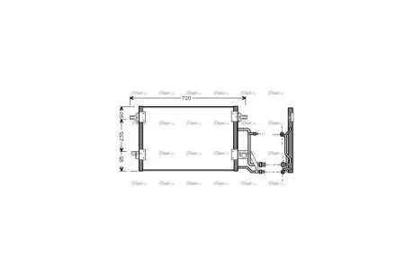 Радіатор кондиціонера Audi A4 B5 (95-)/VW Passat B5 (97-) (AI5140) AVA AVA COOLING 'AI5140
