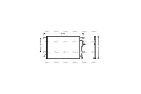 Радіатор кондиціонера Audi A4 B6 (01-), A6 C5 (97-) (AI5194) AVA AVA COOLING 'AI5194