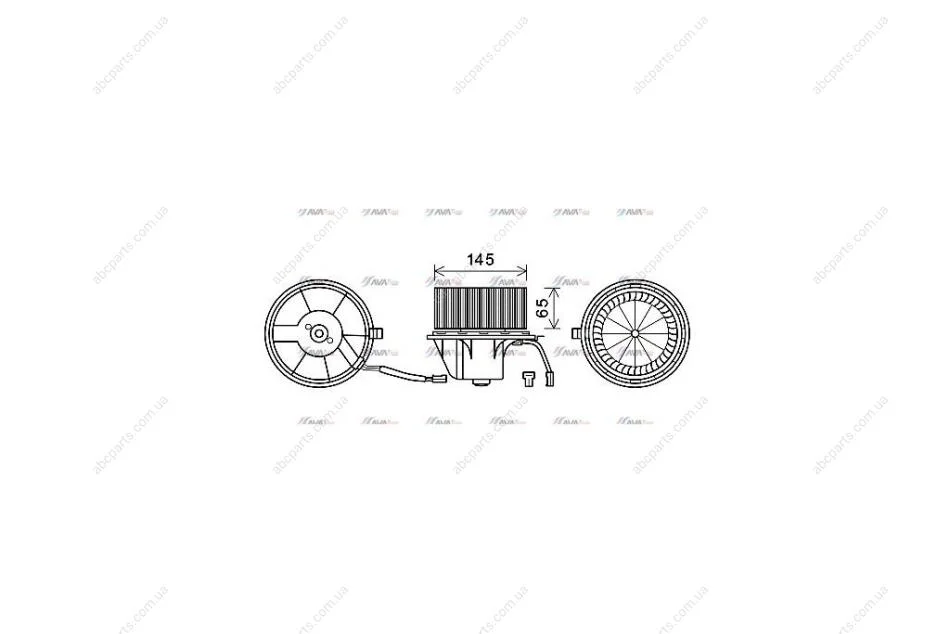 Вентилятор отопителя салона VW T4, Passat B5, Audi A4 AVA AVA COOLING AI8375 (фото 1)