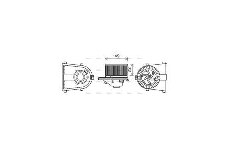 Вентилятор обігрівача салону Skoda Octavia I 98>10 AVA AVA COOLING AI8378