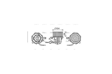 Вентилятор обігрівача салону Audi A4 08>15, A5 09>12/11, Q5 08>12/12 AVA AVA COOLING AI8391