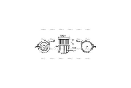 Вентилятор обігрівача салону Audi A4 12>15, A5 12/11>, Q5 12/12>, Porsche Macan I AVA AVA COOLING AI8394