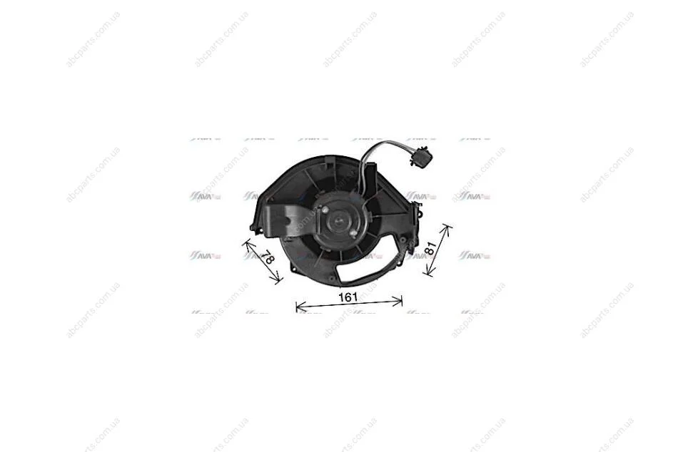 Вентилятор отопителя салона Audi A6 (C6) (04-) (AI8452) AVA AVA COOLING 'AI8452 (фото 1)