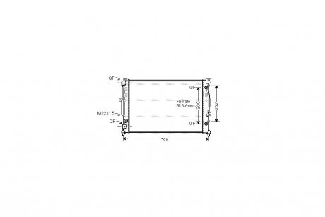 Радиатор охлаждения двигателя AVA AVA COOLING AIA2122