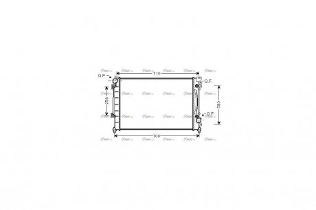 Радиатор охлаждения двигателя Audi A6 2,5TDI 99>05 AT AVA COOLING AIA2157