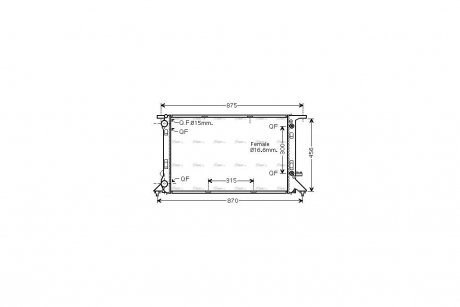 Радиатор охлаждения двигателя AVA AVA COOLING AIA2293