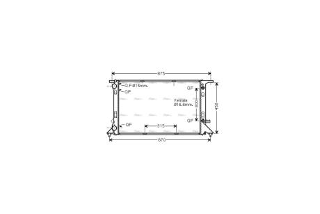 Радиатор охлаждения двигателя Audi A4 1,8i 2,0i 2,0d 08>, Q5 2,0i 2,0d 09> AVA AVA COOLING AIA2293