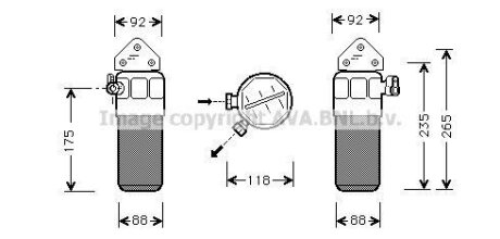Осушувач кондиціонера Audi A6 C5, C6 (97-), A5 (07-) AVA AVA COOLING 'AID260