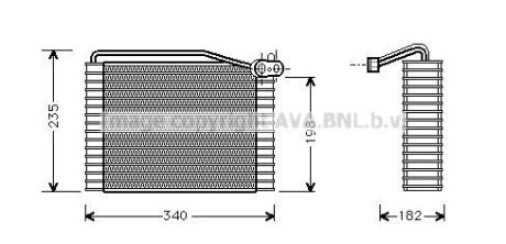 Випарник кондиціонера Audi A4 B5 (94-)/Skoda Superb (01-)/VW Passat B5 (96-) AVA AVA COOLING 'AIV149