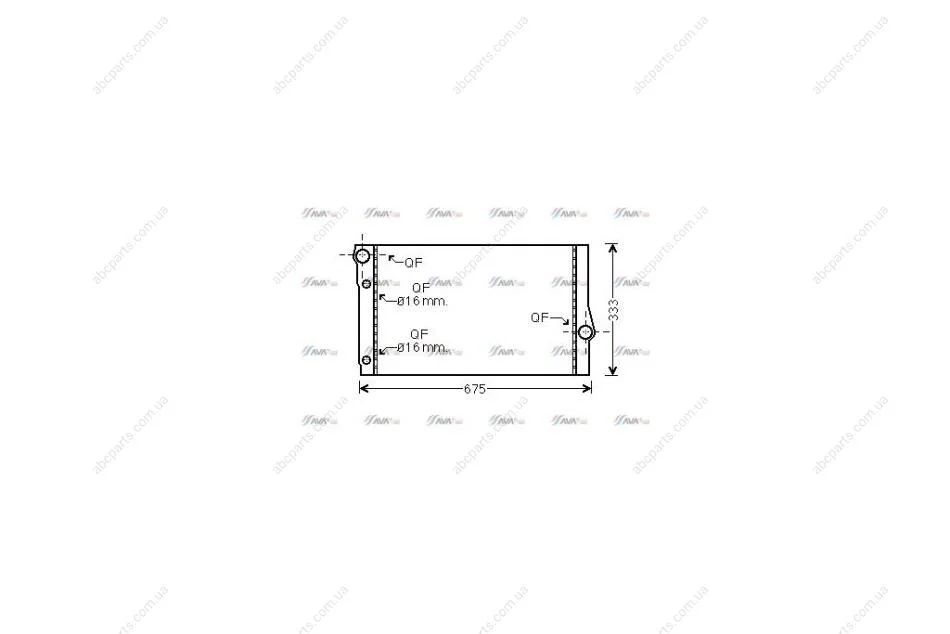 Радіатор охолодження двигуна BMW 5 F10 (10-) 2.0D, 3.0D АКПП (BW2410) AVA AVA COOLING 'BW2410 (фото 1)