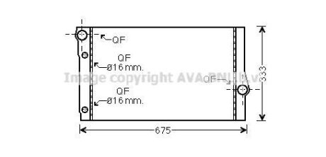 Фото радіатор охолодження двигуна BMW 5 F10 (10-) 2.0D, 3.0D АКПП AVA AVA COOLING 'BW2410 Радіатор охолодження двигуна BMW 5 F10 (10-) 2.0D, 3.0D АКПП AVA AVA COOLING 'BW2410