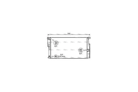 Радіатор охолодження двигуна BMW 3 (F30) (12-18) 8AT (BW2453) AVA AVA COOLING 'BW2453