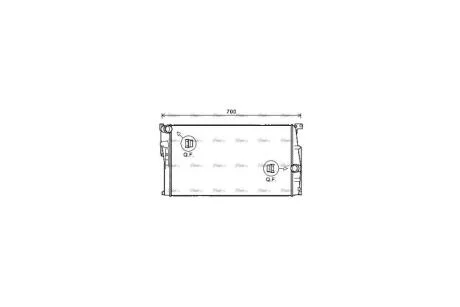 Радіатор охолодження двигуна BMW 1 (F20) (11-19), 3 (F30) (12-18) MT (BW2455) AVA AVA COOLING 'BW2455