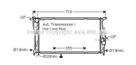 Радіатор охолодження двигуна BMW 3 E90 (05-) 3.0i, X1 E84 (10-) 1.6i, 2.0i (BW2542) AVA AVA COOLING 'BW2542