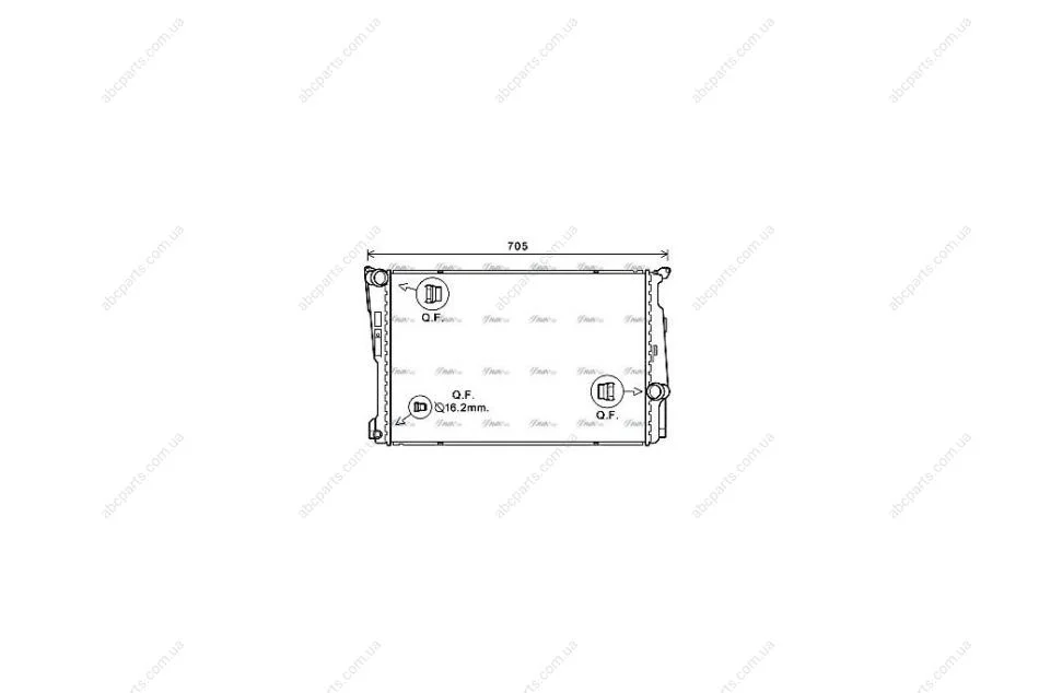 Радіатор охолодження двигуна BMW X3 F25 (11-17) (BW2546) AVA AVA COOLING 'BW2546 (фото 1)
