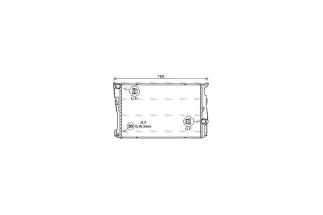 Радіатор охолодження двигуна BMW X3 F25 (11-17) (BW2546) AVA AVA COOLING 'BW2546