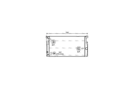 Радіатор охолодження двигуна BMW 5 F10 (10-17) 1.6i, 2.0i (BW2549) AVA AVA COOLING 'BW2549