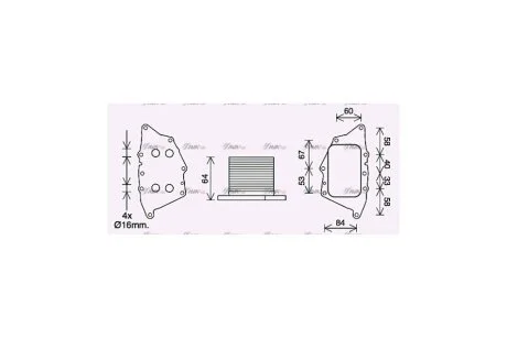 Радіатор масляний BMW 1 F20 (11-)/Mini Cooper (14-) 1.5i, 1.5D (BW3572) AVA AVA COOLING 'BW3572