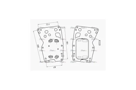 Радіатор масляний BMW 1 F20 (11-), 3 E90, F30 (05-), 5 F10 (10-) N47/B47 2.0D (BW3625) AVA AVA COOLING 'BW3625