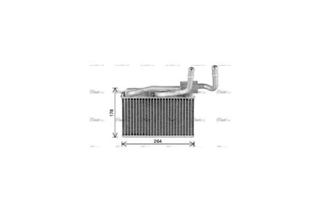 Радіатор обігрівача салону BMW X5 E70, F15 (07-18) X6 E71, F16 (08-19) (BW6600) AVA AVA COOLING 'BW6600