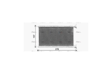 Радіатор обігрівача салону BMW 1 (11-), 3 (12-) AVA AVA COOLING 'BW6615