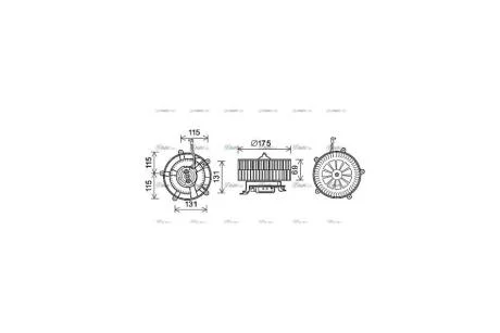 Вентилятор обігрівача салону BMW 7 (E65) (01-) (BW8478) AVA AVA COOLING 'BW8478
