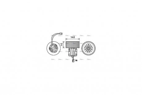 Вентилятор отопителя салона BMW 5f10 09>16; 7F01 08> LHD AC+ AVA COOLING BW8539